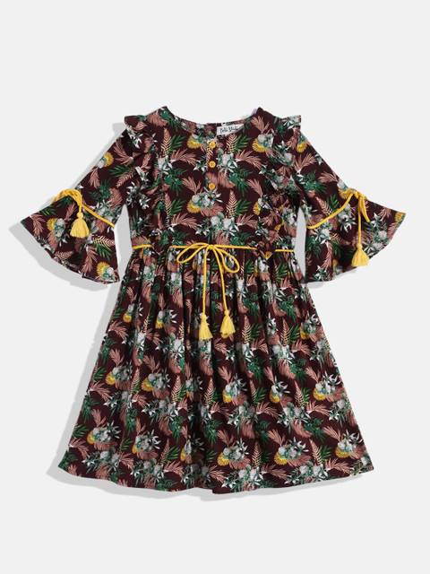 

Bella Moda Brown Floral Dress