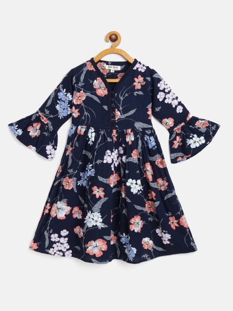 

Bella Moda Navy Blue Floral Dress
