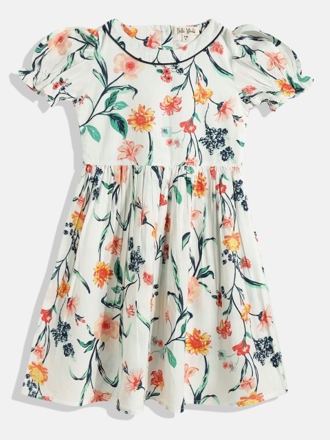 

Bella Moda White Floral Dress 100% Cotton