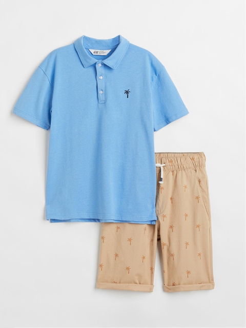 

H&M Boys Blue & Beige 2-Piece Cotton Set