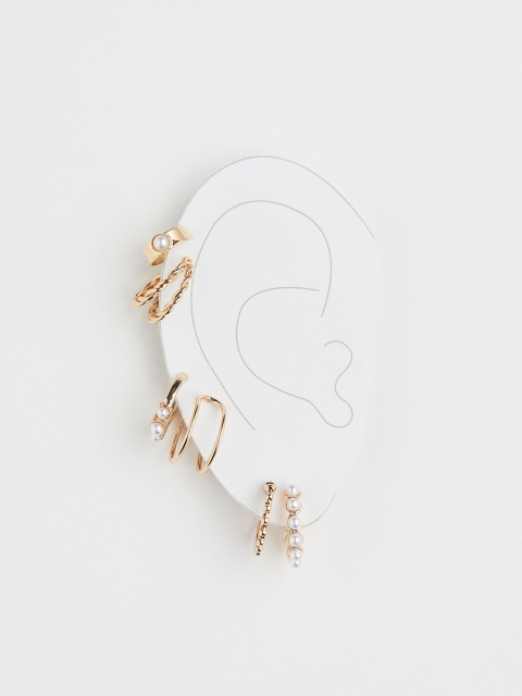 

H&M Women Set of 6 Gold-Toned Ear Cuffs