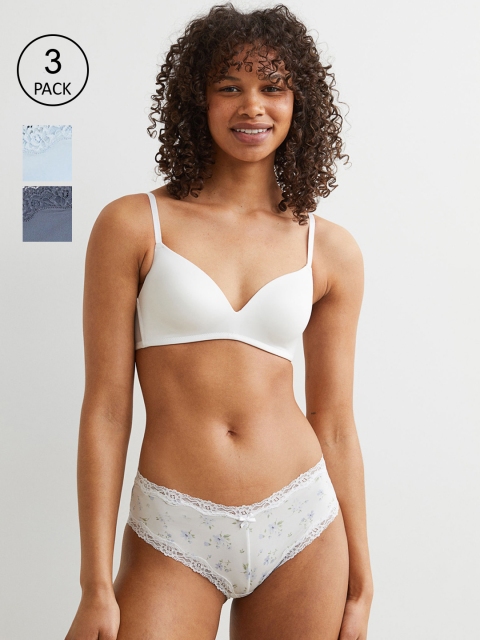 

H&M Women Pack of 3 Hipster Briefs, Blue
