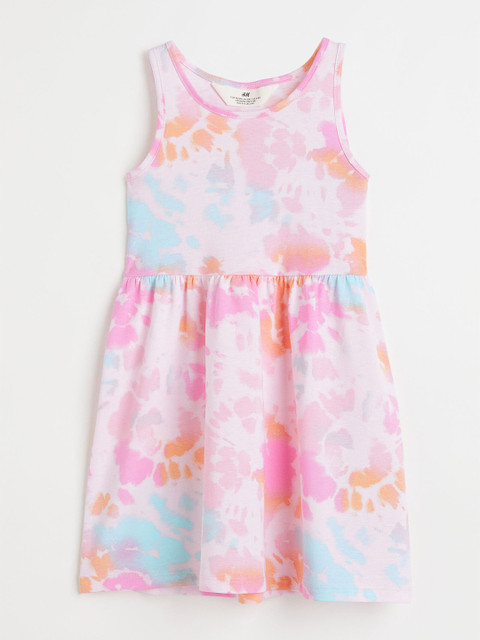 

H&M Girls Pink Patterned Jersey Dress
