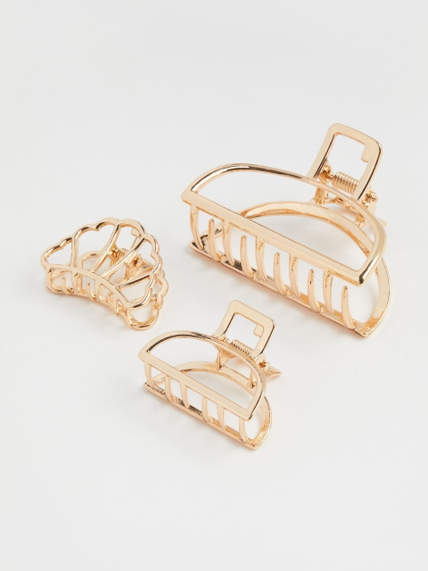 

H&M Women Gold-Toned 3-Pack Hair Claws