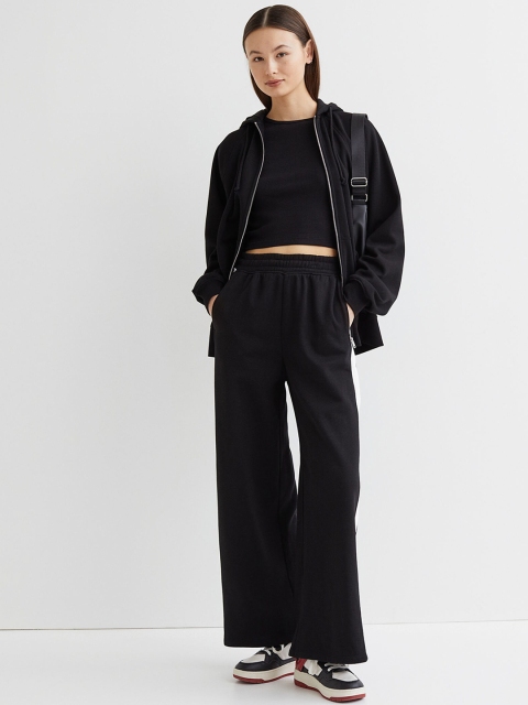 

H&M Women Black Wide Joggers