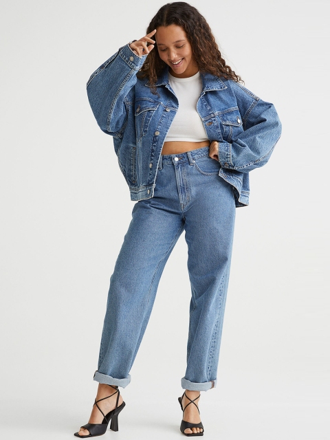 

H&M Women Blue 90s Baggy Ultra High Waist Jeans