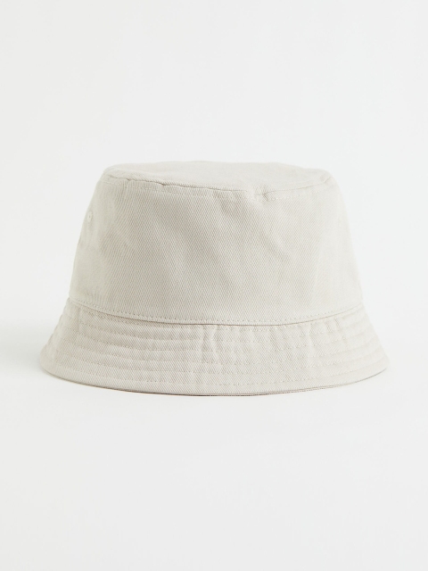 

H&M Men Beige Cotton Twill Bucket Hat