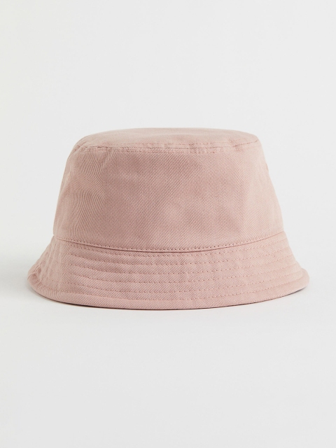 

H&M Men Pink Cotton Twill Bucket Hat