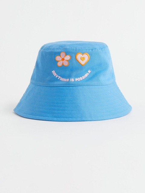 

H&M Women Blue & Yellow Patterned Bucket Hat
