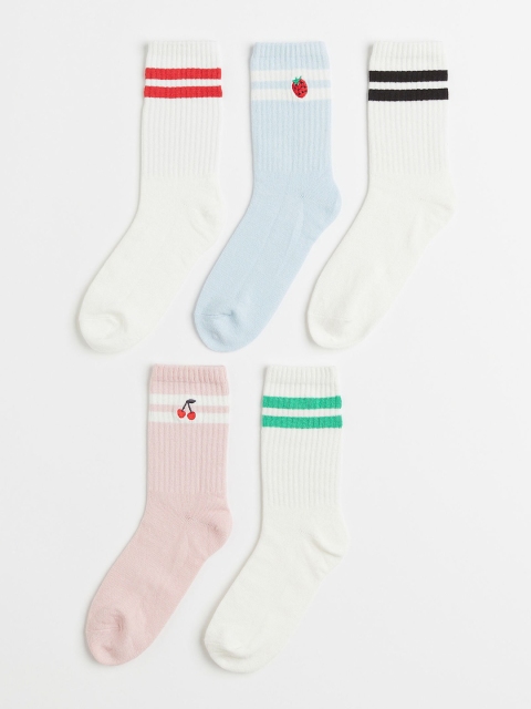 

H&M Girls Pack of 5 Socks, Blue