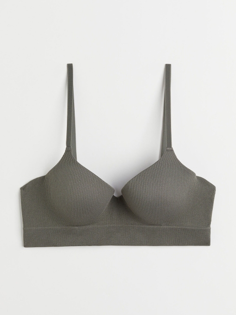 

H&M Green Solid Underwired Full Coverage Seamless Push-Up Bra