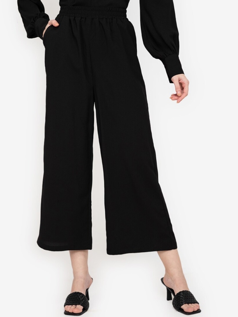 

ZALORA WORK Women Black Trousers