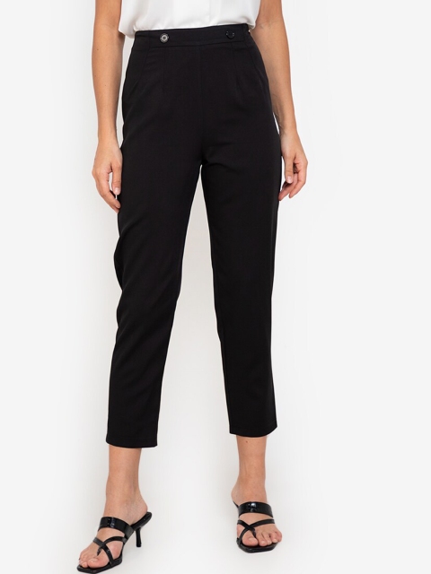 

ZALORA WORK Women Black High-Rise Trousers