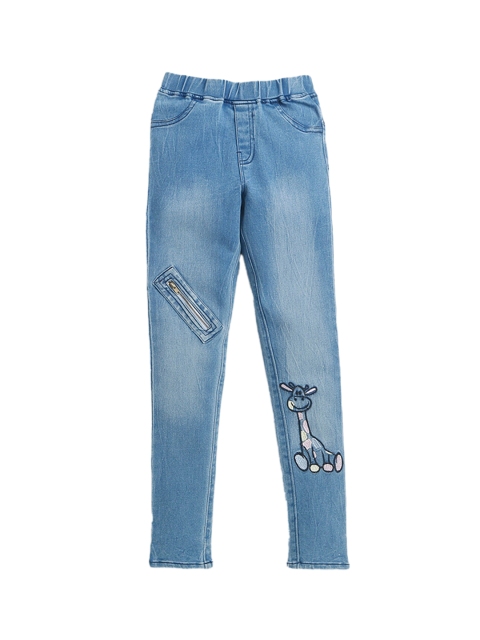 

Hopscotch Girls Blue Low Distress Light Fade Jeans