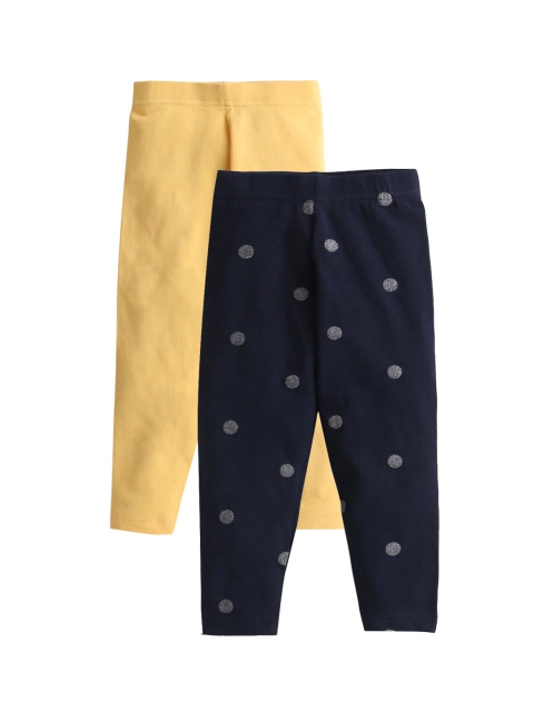 

Hopscotch Girls Pack Of 2 Pure Cotton Leggings, Blue