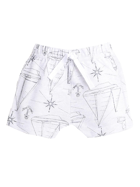 

Hopscotch Boys Grey Printed Shorts