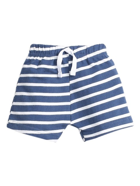 

Hopscotch Boys Blue & White Striped Pure Cotton Shorts