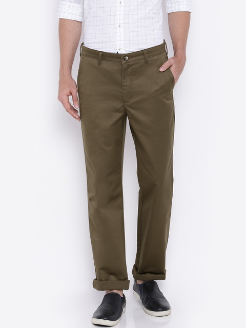 

Parx Men Brown Solid Regular Fit Casual Trousers