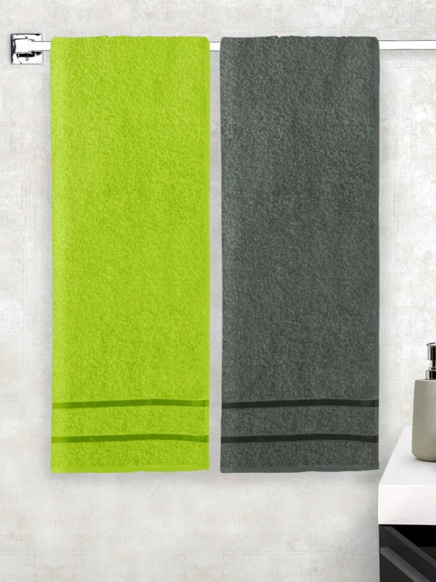 

Story@home Set of 2 450 GSM Pure Cotton Bath Towels, Charcoal