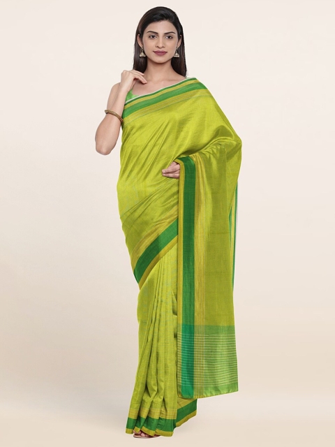 

Pothys Lime Green Zari Pure Cotton Saree