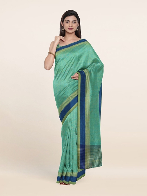 

Pothys Green & Navy Blue Pure Cotton Saree