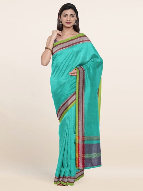 

Pothys Sea Green & Red Pure Cotton Saree