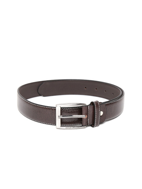 

Peter England Statements Men Brown Snakeskin-Textured Belt