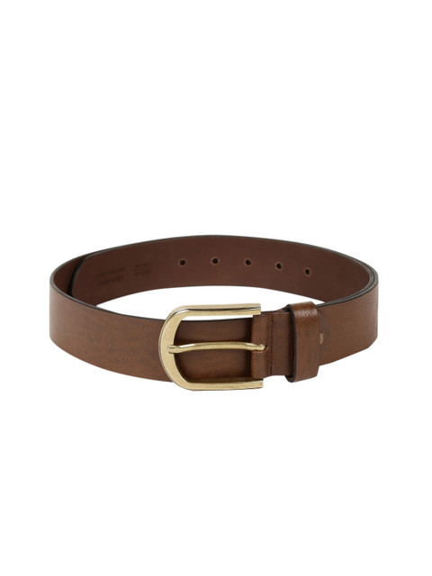 

Peter England Statements Men Brown Textured Leather Belt