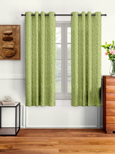 

Cortina Green Set of 2 Floral Window Curtain