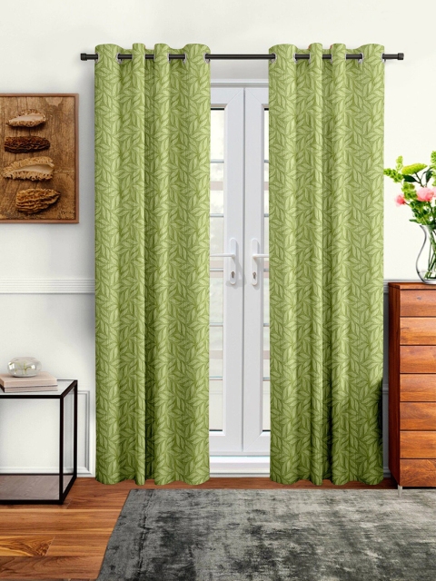 

Cortina Green Set of 2 Floral Door Curtain