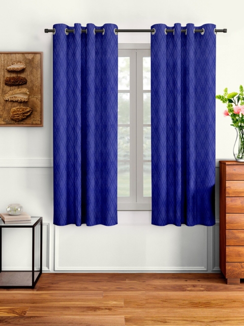 

Cortina Blue Set of 2 Floral Window Curtain