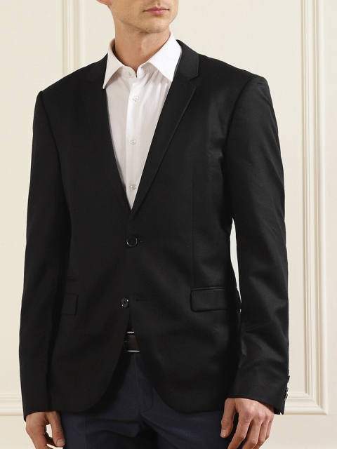 

HACKETT LONDON Men Black Slim Blazer