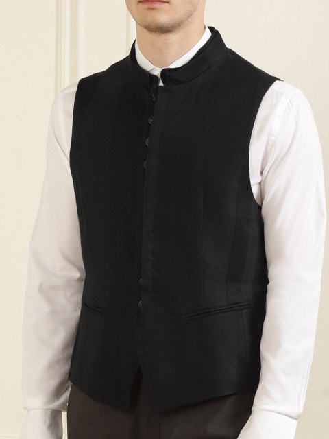 

JOHN VARVATOS Men Black Lightweight Longline Tailored Jacket