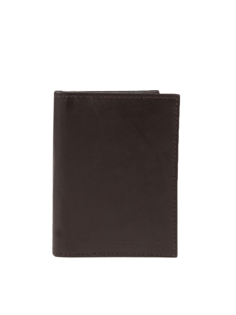 Peter England Statements Men Brown Genuine Leather Wallet available at myntra for Rs.539