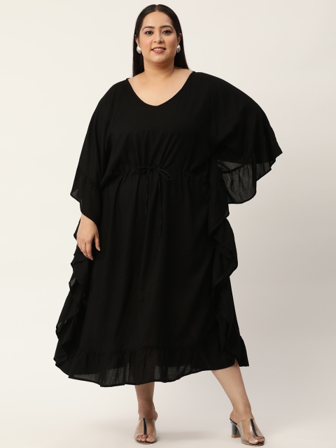 

Revolution Plus Size Black Kaftan Midi Dress