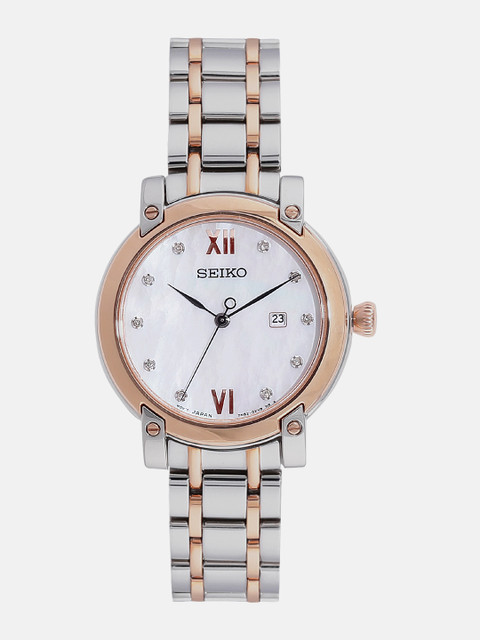 

SEIKO SOLAR Women Mother-of-Pearl Dial Watch SXDG86P1, Off white