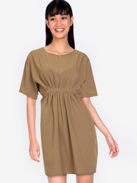 

ZALORA BASICS Brown A-Line Mini Dress