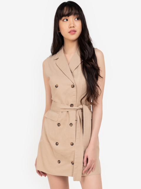 

ZALORA BASICS Beige Mini Blazer Dress