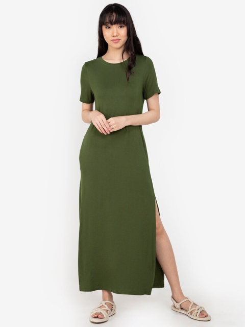 

ZALORA BASICS Green Sheath Maxi Dress