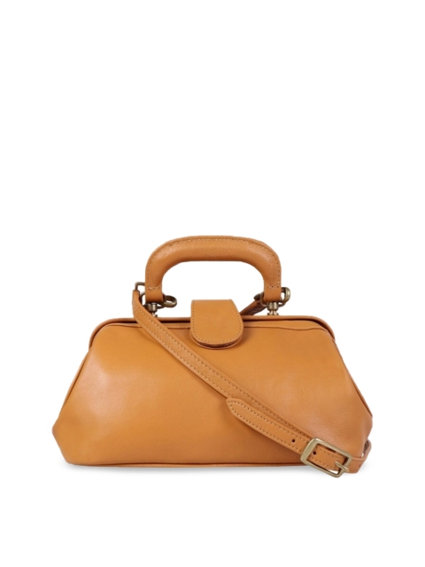 

Hidesign Brown Leather Structured Handheld Bag