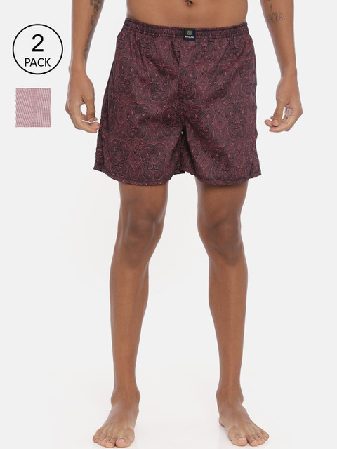 

IMYOUNG Men Pack of 2 Assorted Pure Cotton Boxers IMYBXRPK247M, Multi