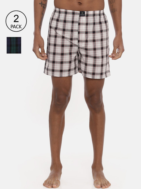 

IMYOUNG Men Pack Of 2 Assorted Pure Cotton Boxers IMYBXRPK250M