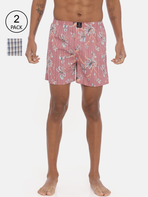 

IMYOUNG Men Pack Of 2 Multicoloured Printed Boxers, Multi