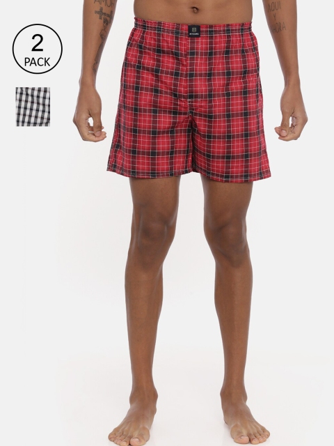 

IMYOUNG Men Pack of 2 Assorted Printed Pure Cotton Boxers IMYBXRPK248M