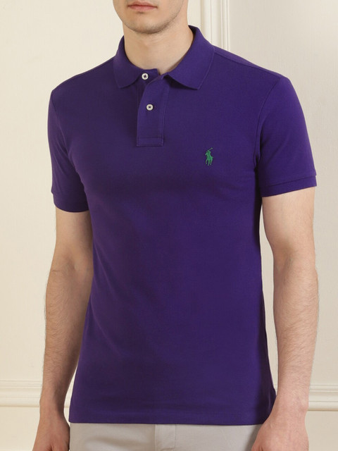 

Polo Ralph Lauren Men Purple Polo Collar T-shirt