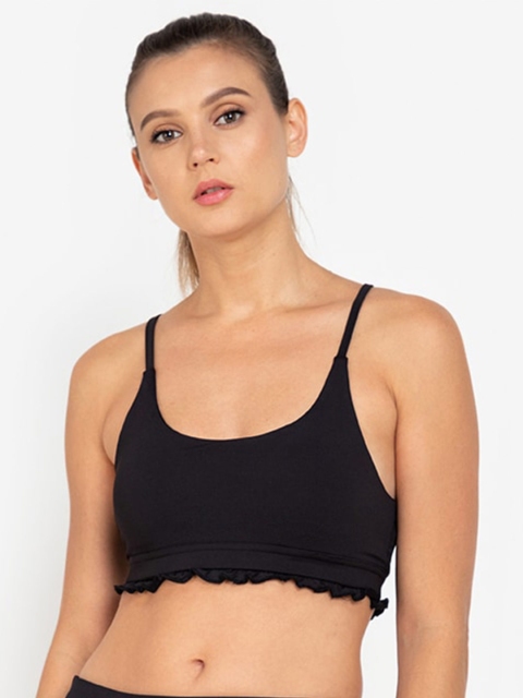 

ZALORA ACTIVE Black Solid Lightly Padded Bra