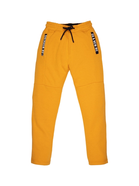 

Status Quo Boys Mustard Solid Track Pants
