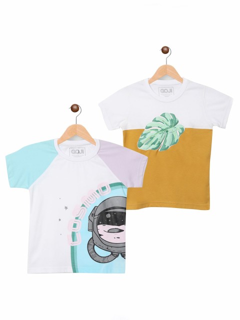 

GOJI Kids White 2 Printed T-shirt