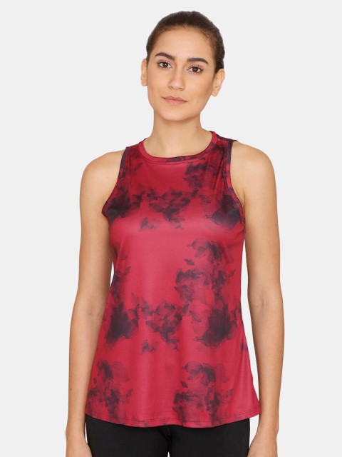 

Zelocity by Zivame Women Red Floral Print Top
