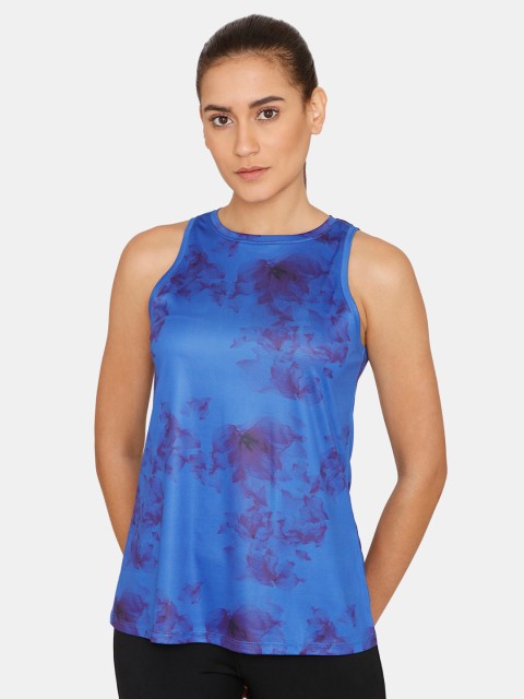 

Zelocity by Zivame Blue Printed Tank Top